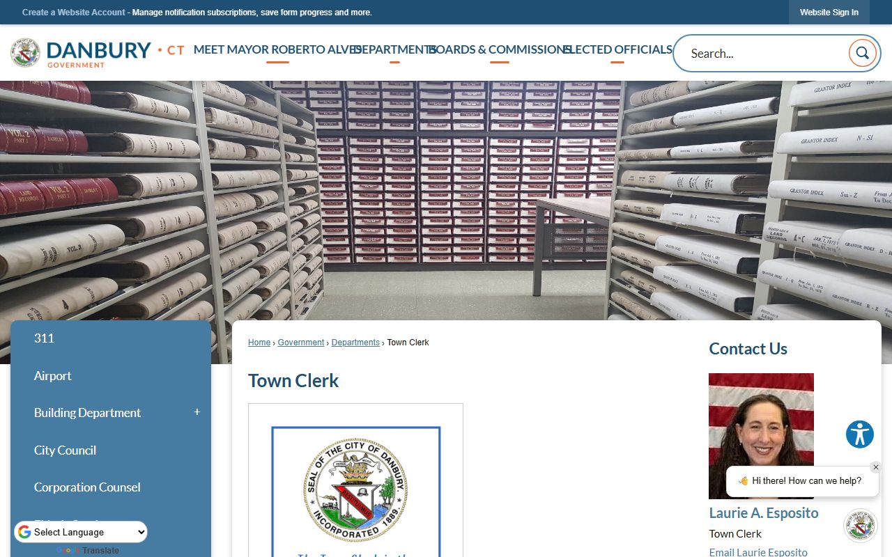 Danbury property records reference image