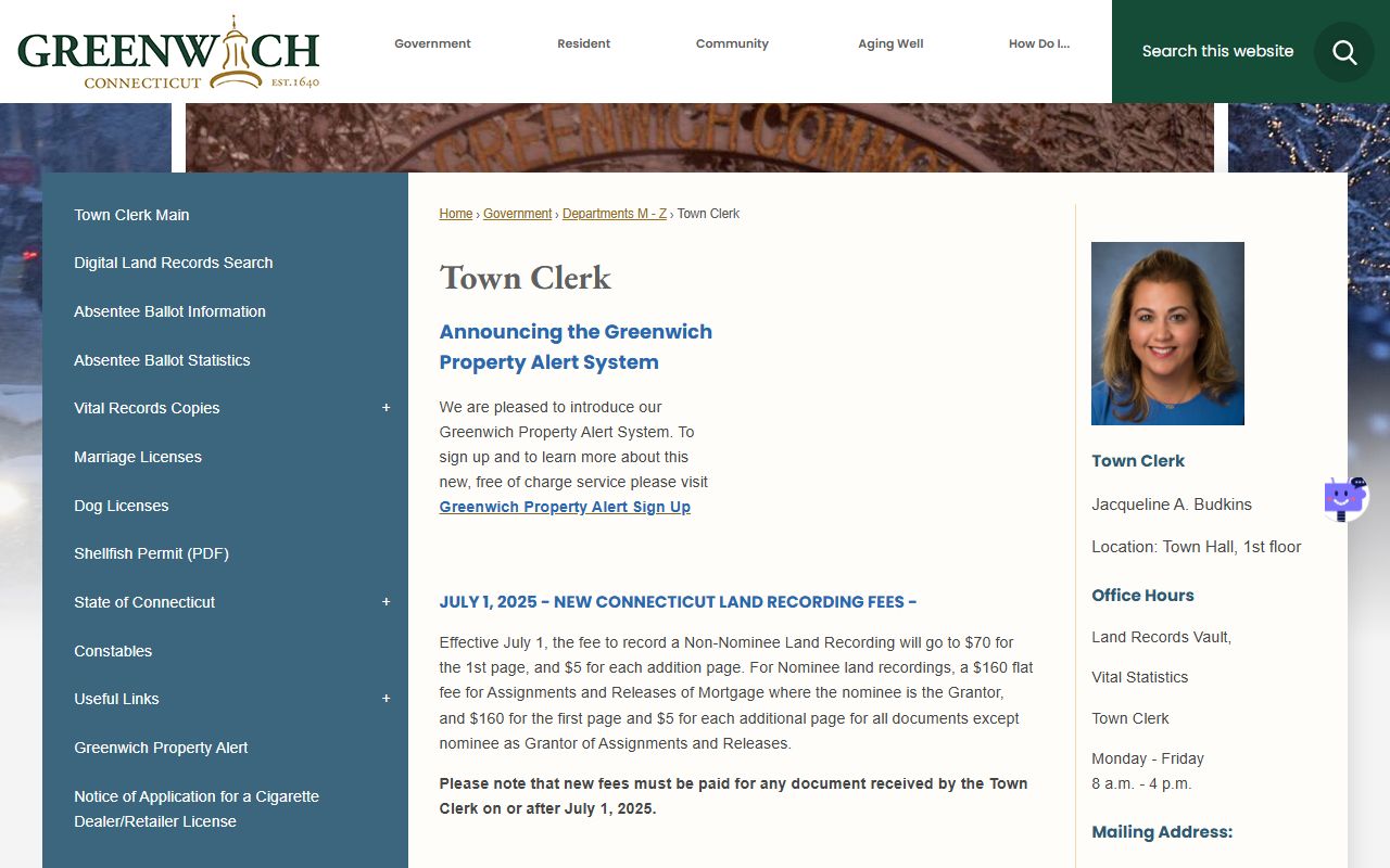 Greenwich property records reference image