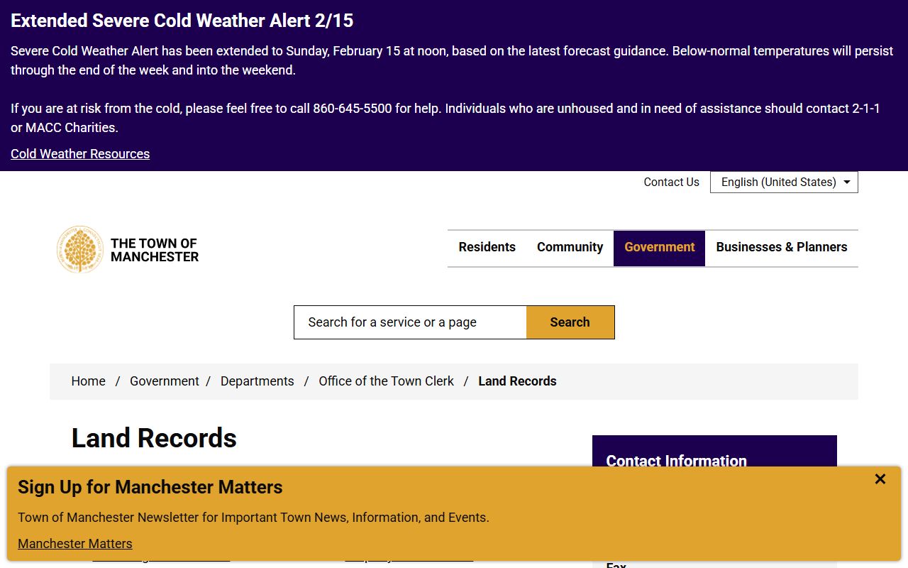 Manchester property records reference image