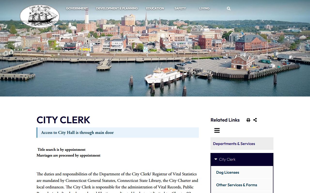 New London property records reference image