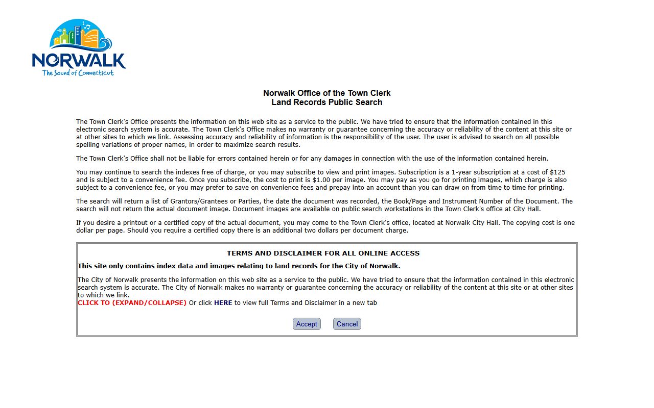 Norwalk property records reference image