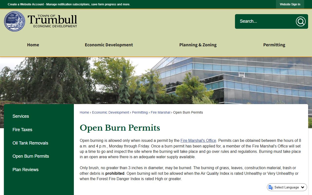 Trumbull property records reference image