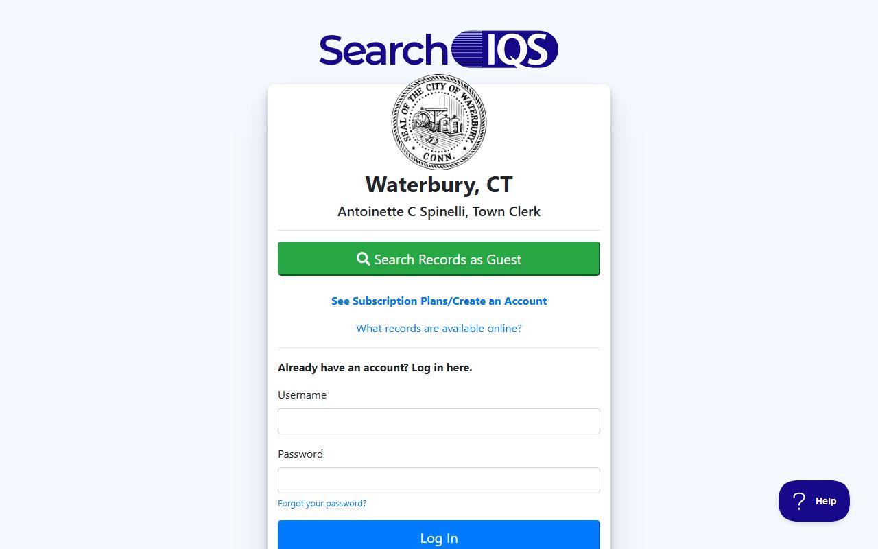 Waterbury property records reference image